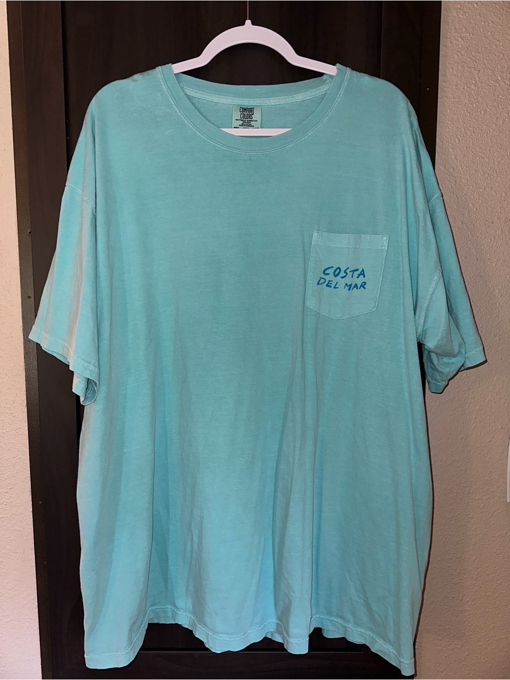 Men's Pocket T-Shirt in Light Teal